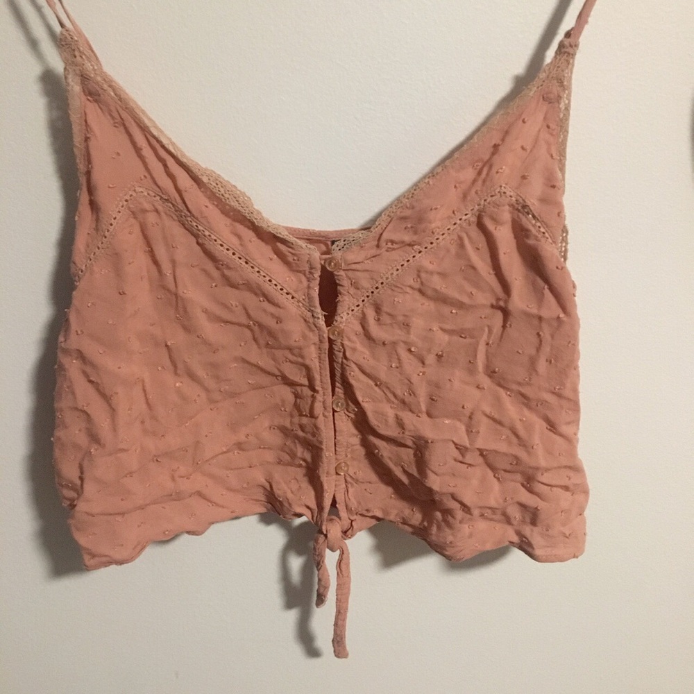 Embroidered cropped tank top